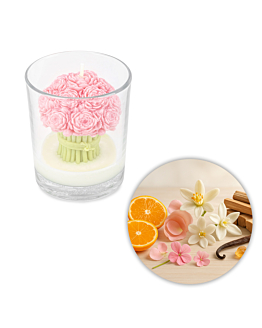 MollyNails Świeca Zapachowa Z Wosku Sojowego Bukiet Piwonii Paris 210 g
