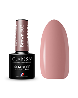 Claresa Soak Off UV/LED Brown lakier hybrydowy 302, 5g