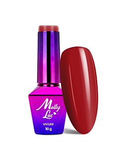 MollyLac Hearts And Kisses Lakier Hybrydowy UV LED Nr 196 Ruby Ring 10 g