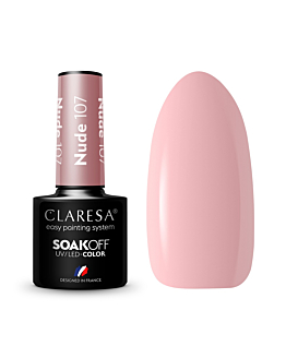 Claresa Soak Off UV/LED Nude lakier hybrydowy 107, 5g