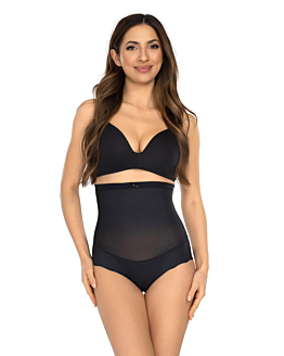 Mitex Glam Figi modelujące z wysokim stanem Czarne 5XL