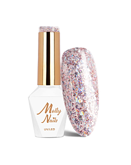 MollyNails Crushed Diamonds Pardon My Glam! Lakier Hybrydowy UV LED Nr 532 8 g