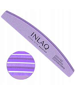 INLAQ Polerka do Paznokci Łódka 100/180, Fioletowa