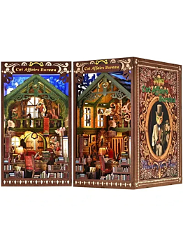 Habarri Miniaturowy domek Book Nook - Biuro detektywa Kota