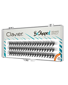 Clavier BeShaped jedwabne kępki rzęs skręt B 10D 11mm
