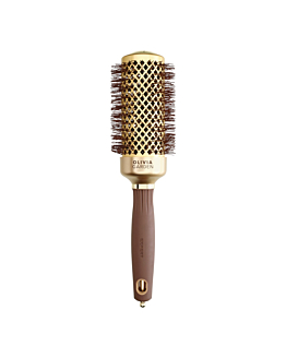 Olivia Garden Expert Blowout Shine Szczotka do modelowania Wavy Bristles Gold & Brown, 45 mm