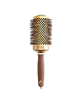 Olivia Garden Expert Blowout Shine Szczotka do modelowania Wavy Bristles Gold & Brown, 55 mm