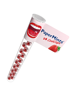 PaperMints Cool Caps Kulki o smaku truskawkowo-miętowym, 18 szt.