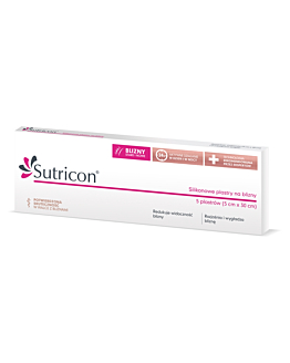 Sutricon Silikonowe plastry na blizny 5 cm x 30 cm, 5 sztuk