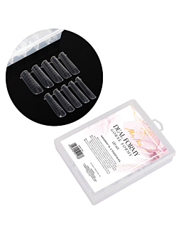 MollyNails Górne Formy Dual Tunelowe XL Do Budowy Paznokci Kwadrat YQ-4 120 szt