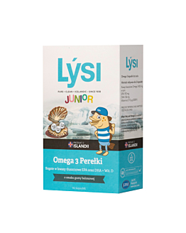 Lysi Junior Omega-3 Perełki o smaku gumy balonowej