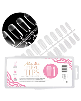 MollyNails Flexi Tips Tipsy Do Szybkiego Przedłużania Paznokci Kwadrat 240 szt