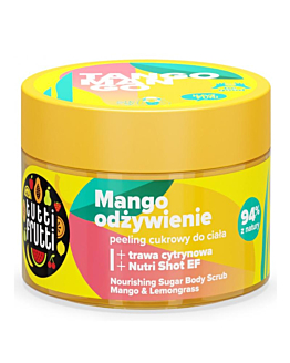 Farmona Tutti Frutti odżywczy peeling cukrowy do ciała Mango i Trawa cytrynowa + Nutri Shot EF, 300g