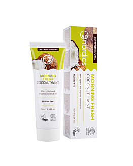 Nordics Natural Morning Fresh Natural Toothpaste naturalna pasta do zębów bez fluoru Coconut + Mint, 75ml