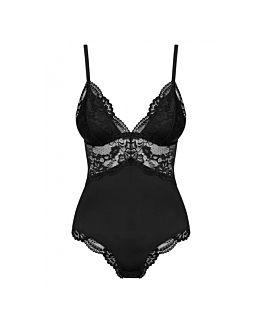 Obsessive 810-TED-1 zmysłowe body z koronką Black S/M