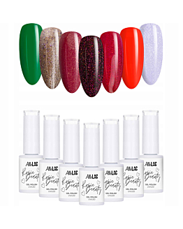 AlleLac Rosie Beauty Zestaw Świąteczny 7 Lakierów Hybrydowych Do Paznokci 6g