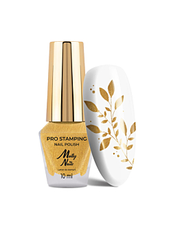 MollyNails PRO Stamping Lakier Do Stempli Złoty Gold 10 ml