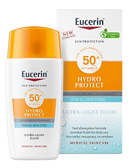Eucerin Hydro Protect SPF 50+ Ultralekki nawilżający fluid ochronny, 50 ml