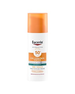 Eucerin Oil Control SPF 50+ Dry Touch Żel-krem ochronny koloryzujący Light, 50 ml