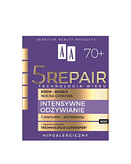AA Technologia Wieku 5Repair 70+ Intensywne Odżywianie Krem-maska nocna odnowa
