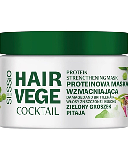 Sessio Vege Cocktail Maschera per capelli rinforzante, piselli verdi e pitaya