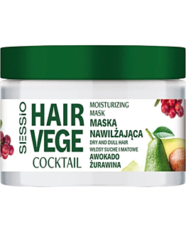 Sessio Vege Cocktail Maska do włosów, awokado-żurawina