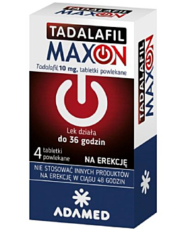Tadalafil Maxon 10 mg Tabletki, 4 szt.