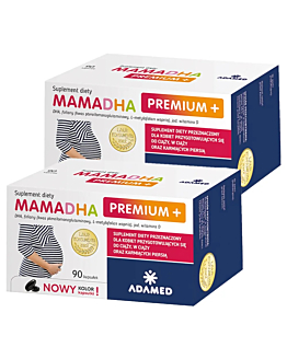 MamaDHA Premium+ Suplement diety dla kobiet planujących ciążę, w ciąży i karmiących piersią Kapsułki