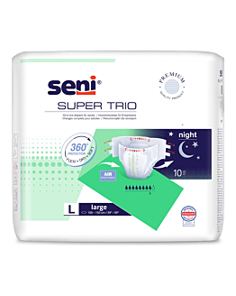 Seni Super Trio L Pieluchomajtki, 10 szt.