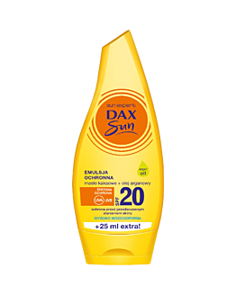 Dax Sun, emulsja do opalania z masłem kakaowym i olejem arganowym SPF 20, 175 ml