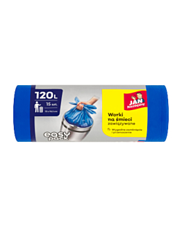Jan Niezbędny Worki HD easy-pack niebieskie 120L 15 szt.