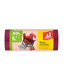 Jan Niezbędny Worki HD Easy-Pack Wiśnia 60L 18 szt.