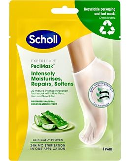 Scholl Expert Care PediMask, Nawilżająca maska do stóp z aloesem, 1 Para