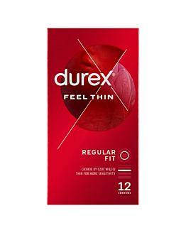 Durex Feel Thin Prezerwatywy, 12 szt.