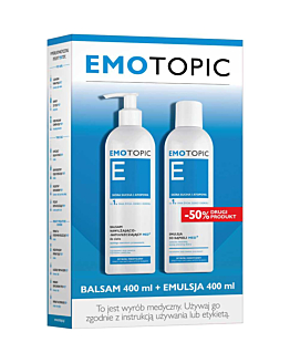 Emotopic Med+ Zestaw (Emulsja do kąpieli + Balsam nawilżająco-natłuszczający)