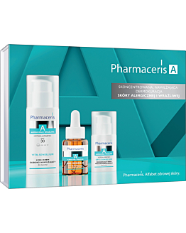 Pharmaceris zestaw A: Lekki krem SPF30 50ml + Krem pod oczy 15ml + Koncentrat 30ml