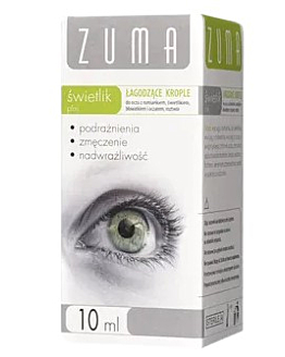 Zuma Świetlik Plus, Łagodzące krople do oczu, 10 ml