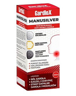 Gardlox Manusilver, Płyn do płukania jamy ustnej i gardła