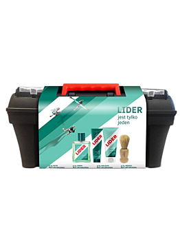 Lider - Zestaw (Krem do golenia 65g + Płyn po goleniu 100ml + Balsam po goleniu 100ml + Pędzel 1szt)