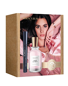 Miraculum Zestaw (Free Spirit woda perfumowana 50ml + Maskara Pump Your Lashes 1szt)