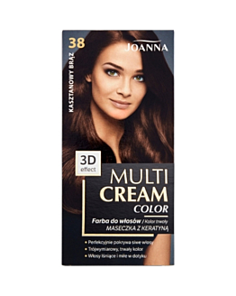 Joanna Multi Cream Color Tinta per capelli, 38 Castano Marrone