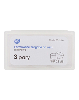 Life Formowane zatyczki do uszu, 3 pary