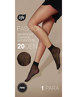Life Calze Fashion motivo Pois 15 den taglia unica, nero