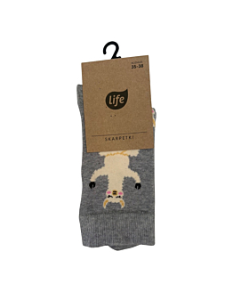 Life Calzini in cotone Lama grigio, taglia 35-38