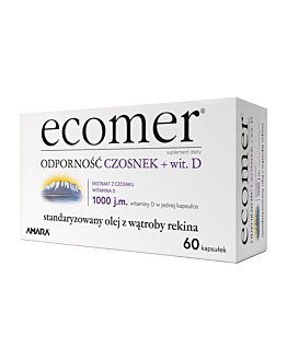 Ecomer Odporność czosnek + wit. D, 60 kapsułek