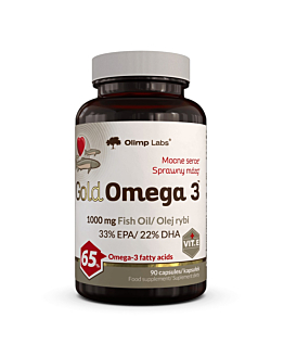 Olimp Gold Omega 3, Kwasy omega-3 z oleju rybiego Kapsułki, 90 szt.