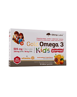 Olimp Gold Omega 3 kids Gummies żelki o smaku Tropikalnym, 30 szt.