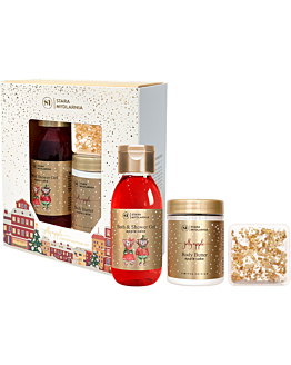 Stara Mydlarnia  Zestaw Jolly Apple: Żel 100ml + masło 100ml + Kostka do kąpieli 70g