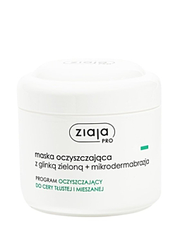 Ziaja PRO Zielona Maska oczyszczająca z glinką + mikrodermabrazja 250ml