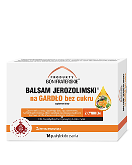 Balsam Jerozolimski na Gardło, Pastylki do Ssania b/cukru 16 szt.